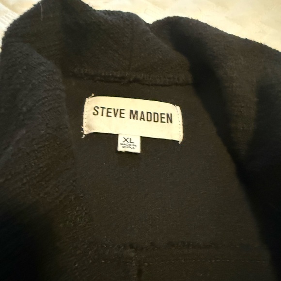 Steve Madden Black robe style trench jacket - Picture 2 of 3